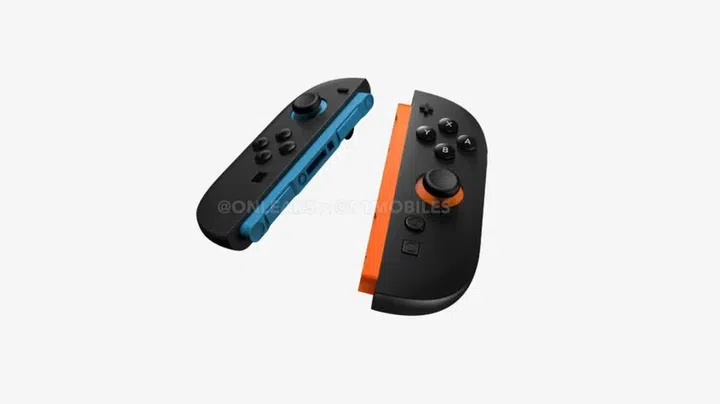 The new Joy-Cons are bigger. Photo: @OnLeaks x @91Mobiles