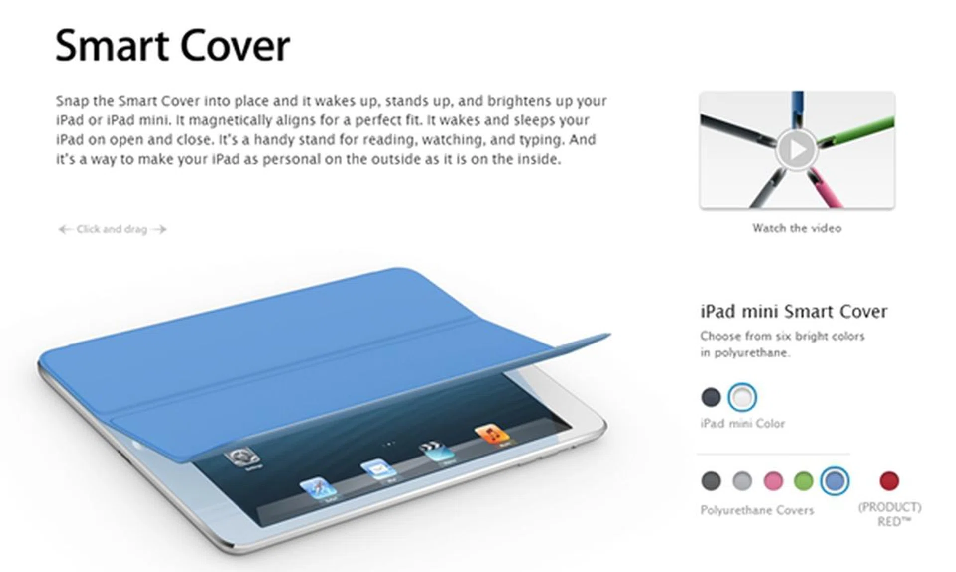 Smart Covers for the Apple iPad Mini. <br> Image source: Apple