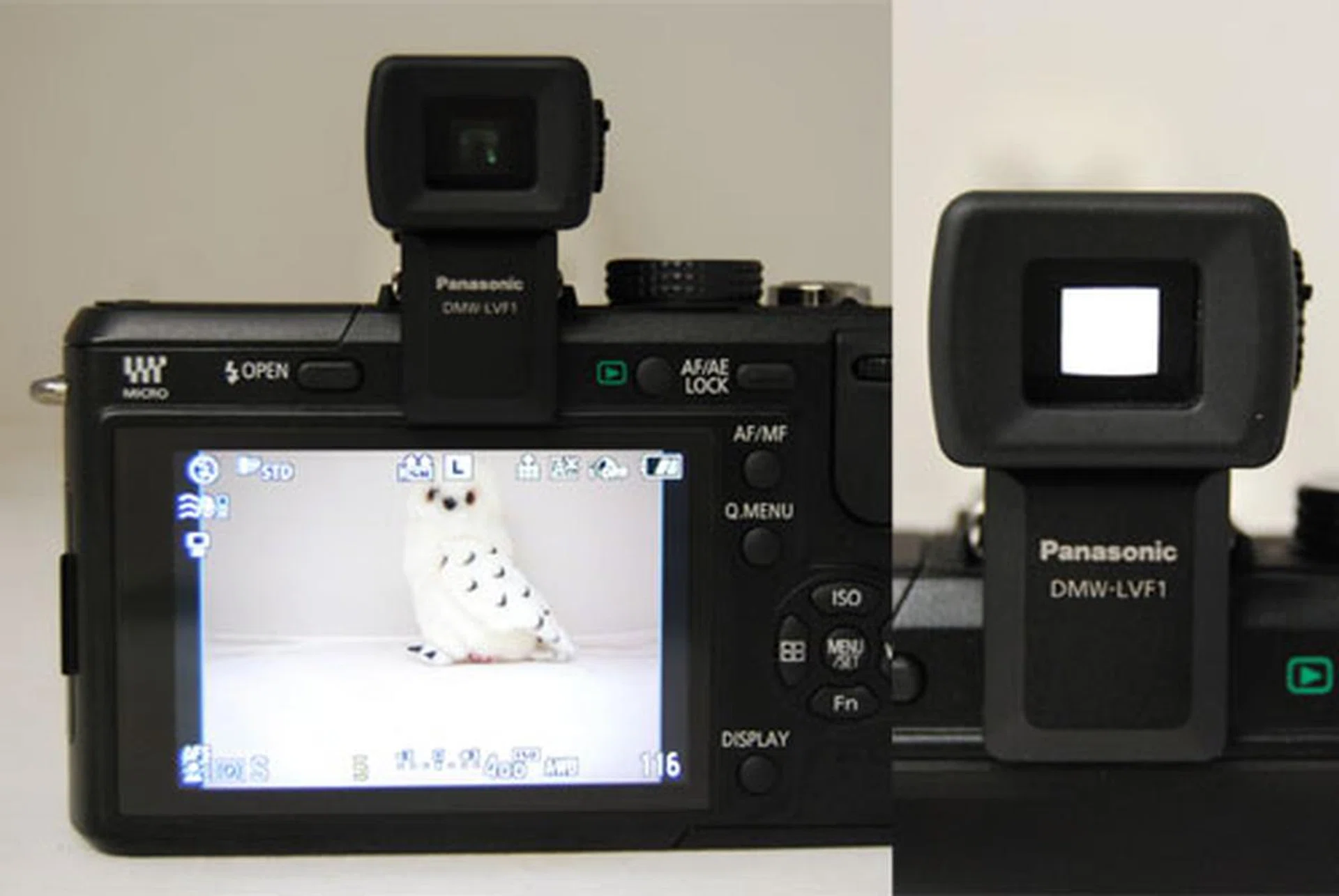 We preferred using the large LCD for shooting compared to the much smaller live view finder.