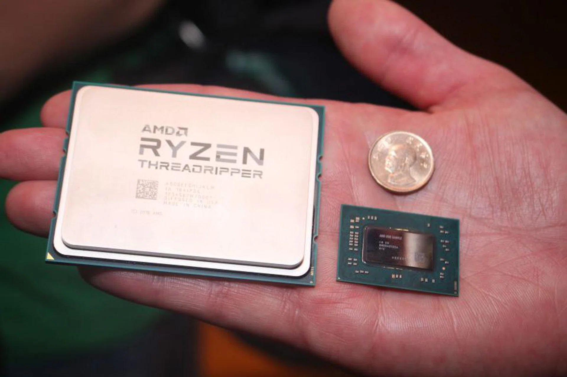 The new AMD Ryzen Threadripper enthusiast-level CPU, and the Ryzen Mobile APU. The coin at the top right gives you an average estimate of both processors.