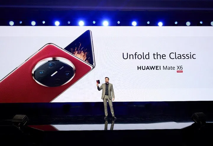 Huawei Mate X6's global launch in Dubai, which came after its China market announcement. Photo: Huawei.