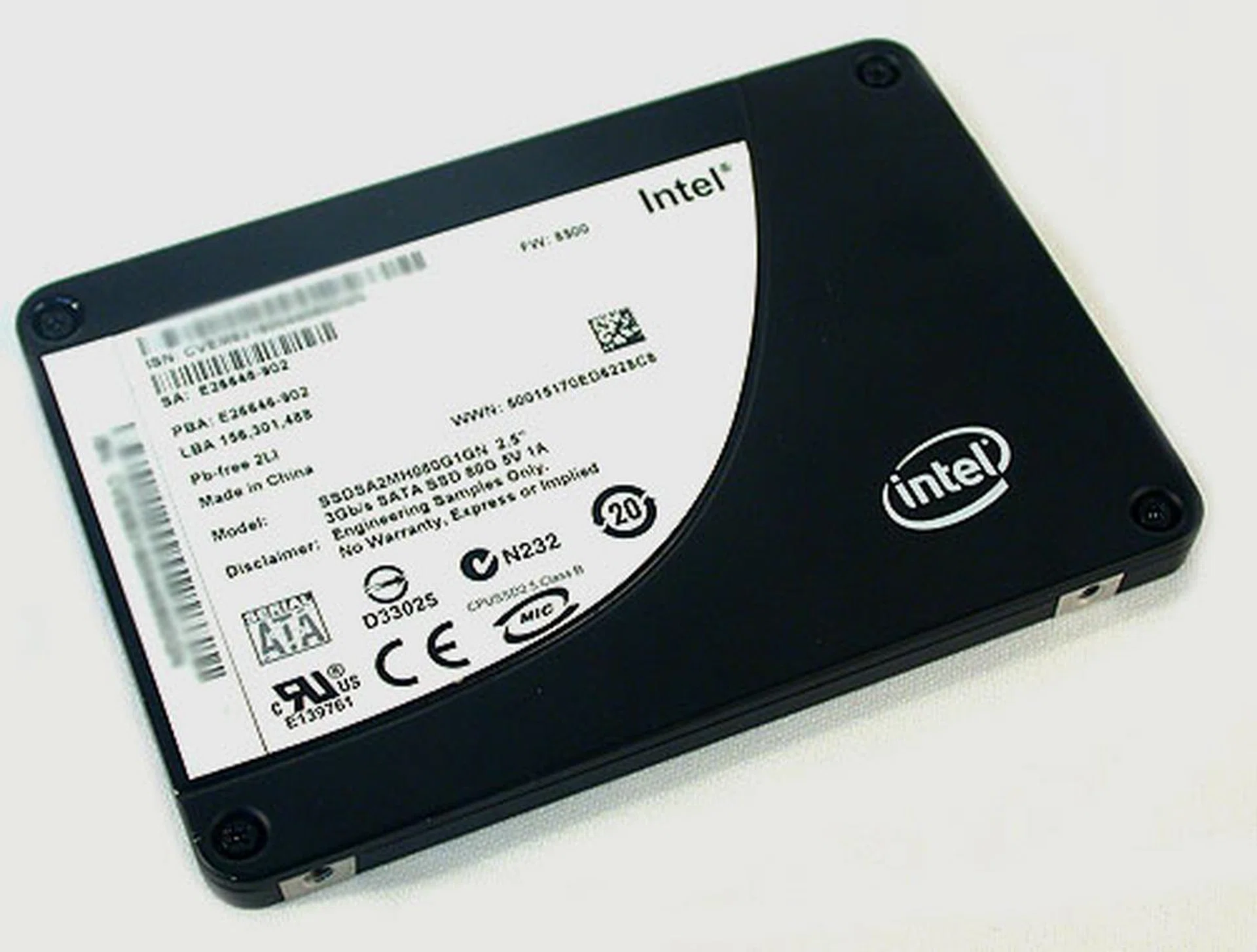 The Intel X25-M is the company's 'mainstream' variant, which explains why it uses the less expensive MLC NAND flash memory.