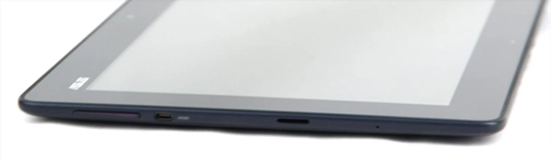 The volume rocker, and micro HDMI port is on the left, while the audio jack is on the right of the tablet. 