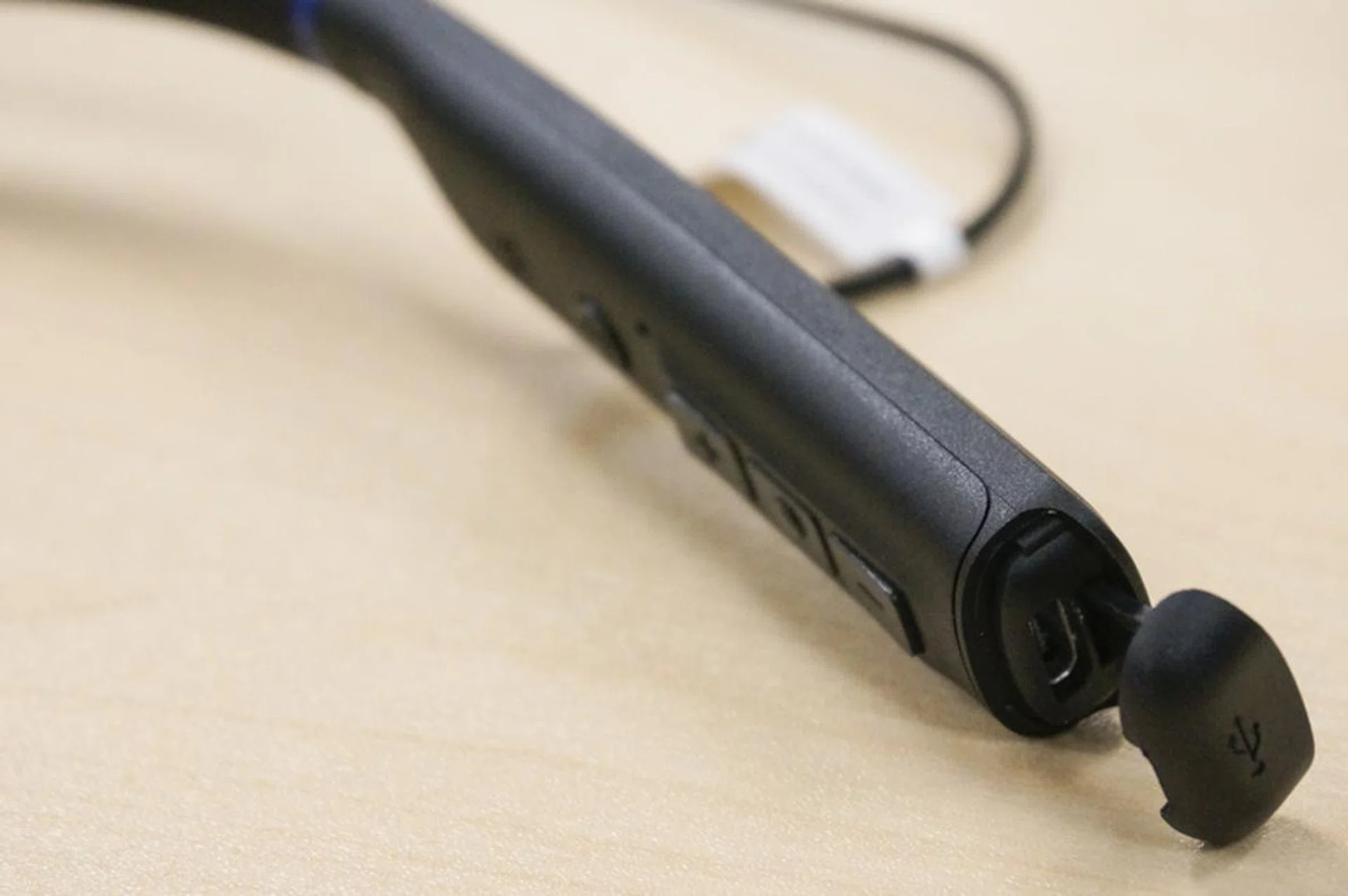 Charging is done via a port at the front tip.