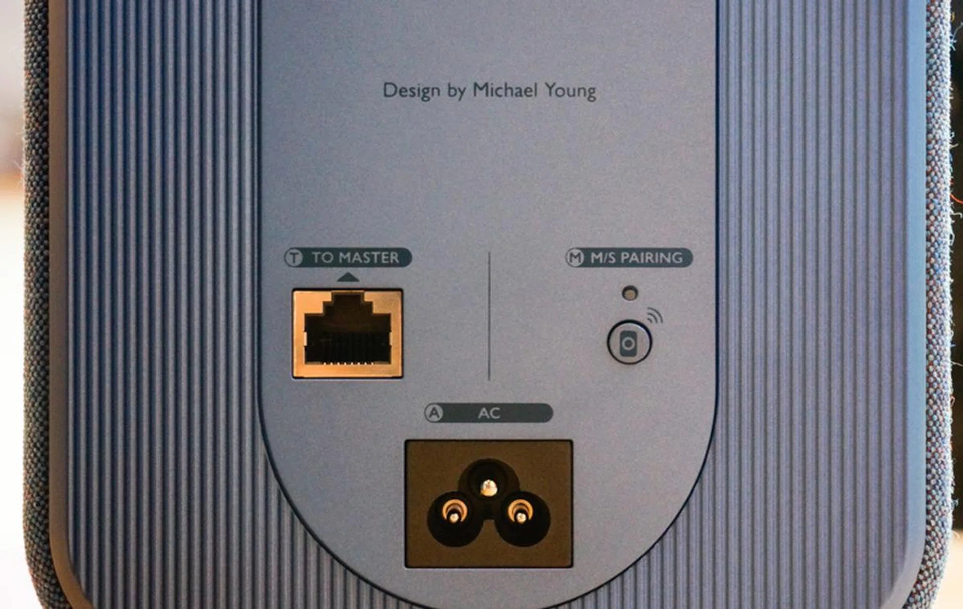 Meanwhile, the rear of the slave speaker just holds options for pairing to the master speaker.