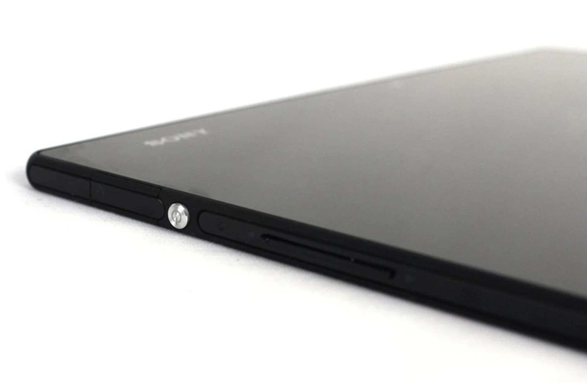Like the Xperia Z smartphone, the Tablet Z has a distinctive, round silver power button.