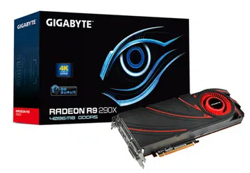 The Gigabyte Radeon R9 290X 4GB GDDR5 graphics card (GV-R929XD5-4GD-B) (Image Source: Gigabyte)
