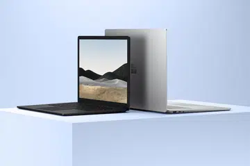 Microsoft's new Surface Laptop 4 in 13.5" and 15" models.