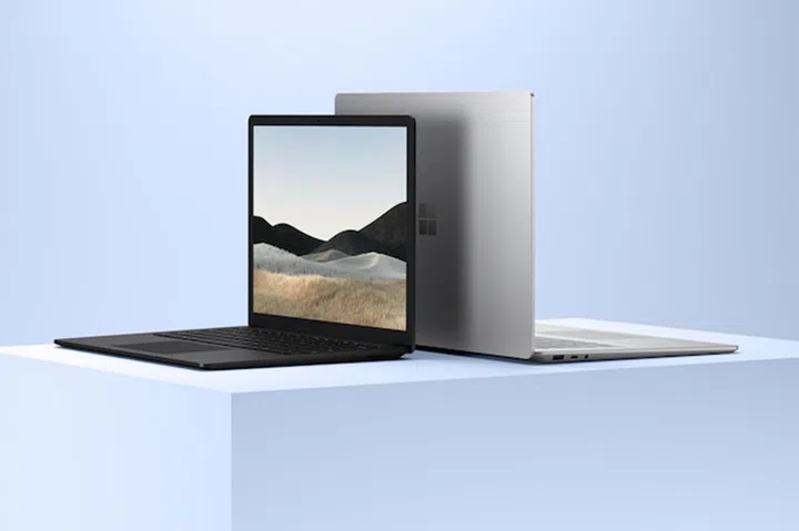 Microsoft's new Surface Laptop 4 in 13.5" and 15" models.