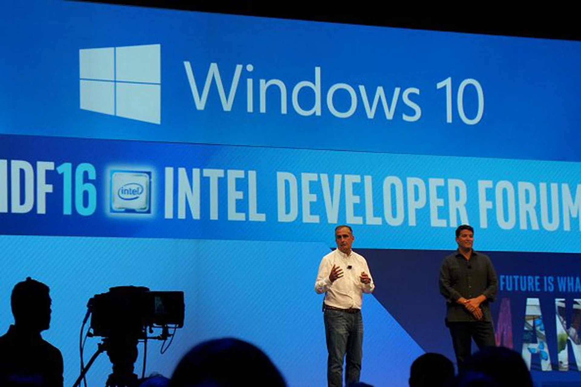 Terry Meyerson, EVP of Microsoft Windows and Devices Group, and Intel's CEO came on stage to show their support and help bring about merged and mixed reality based systems by next year.