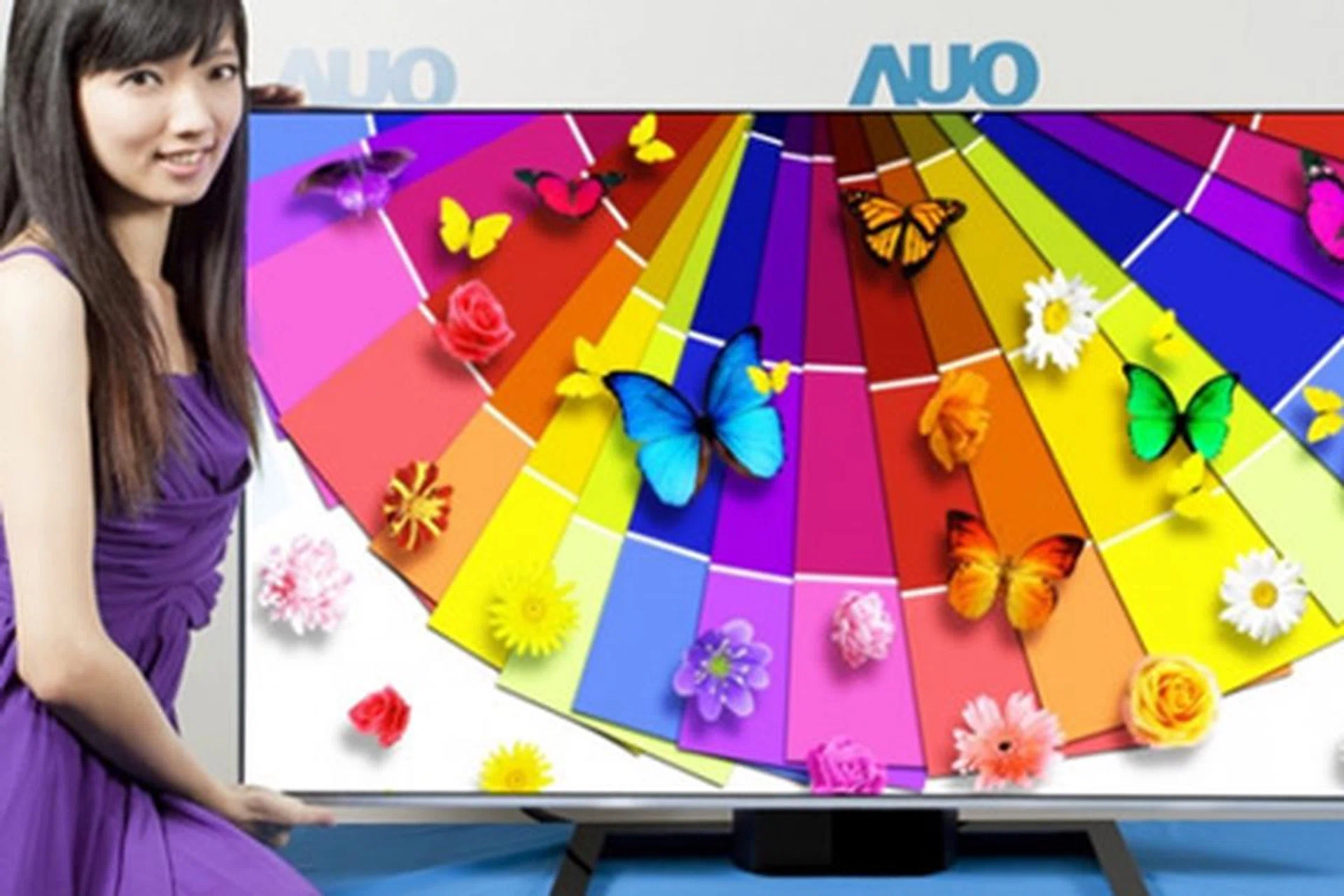 AUO's 50-inch Full-HD Super Narrow Bezel FIM panel.