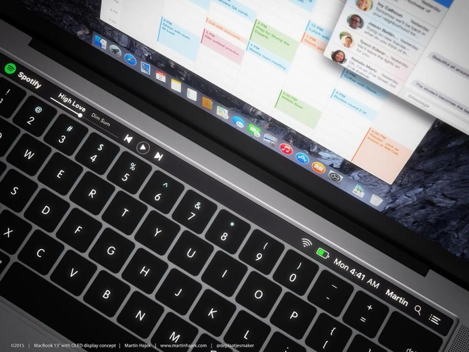 Here's what the new MacBook Pro with an OLED touch panel could look like. (Image source: Macrumors)