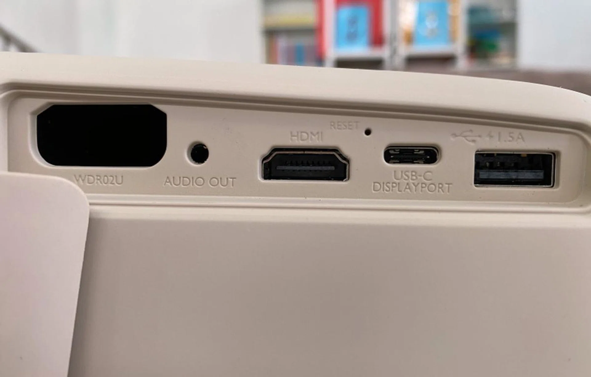 Note that the WDR02U port is expressly for the provided wireless USB dongle that gives the GS2 is wireless connectivity features.