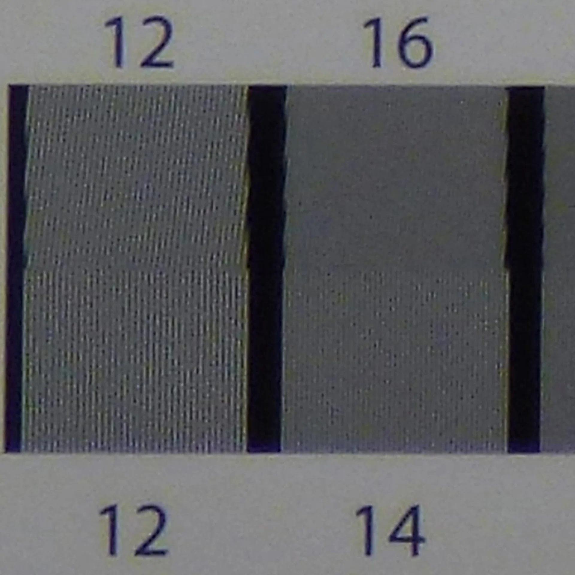 100% crop of our resolution test. Shot at the 21x with Intelligent Zoom (504mm). Resolution has decreased.