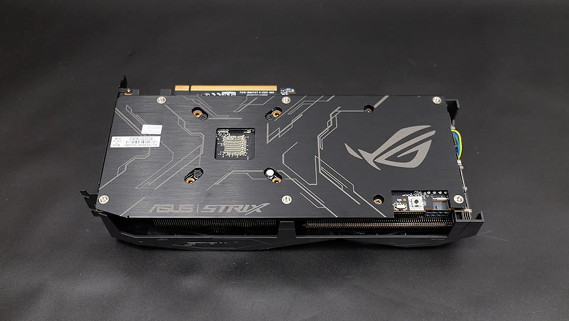 A look at the card's backplate.