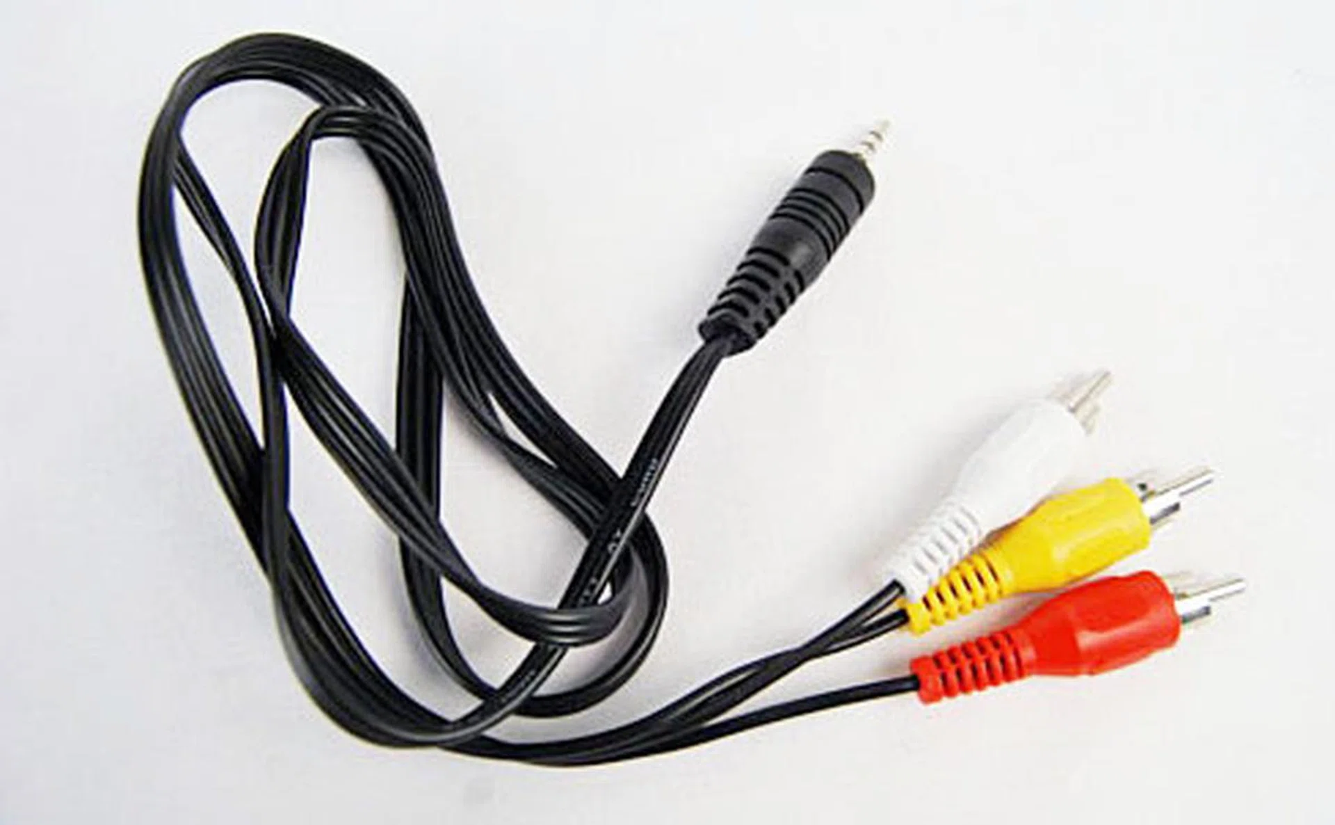 An HDMI cable isn't bundled, but if you're still using a standard definition TV, these composite AV cables will come in handy.