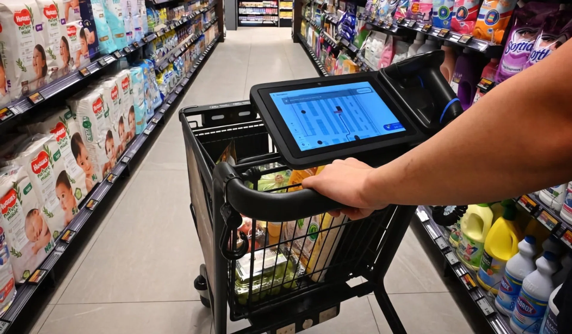 The Smart Cart at FairPrice Punggol Digital District
