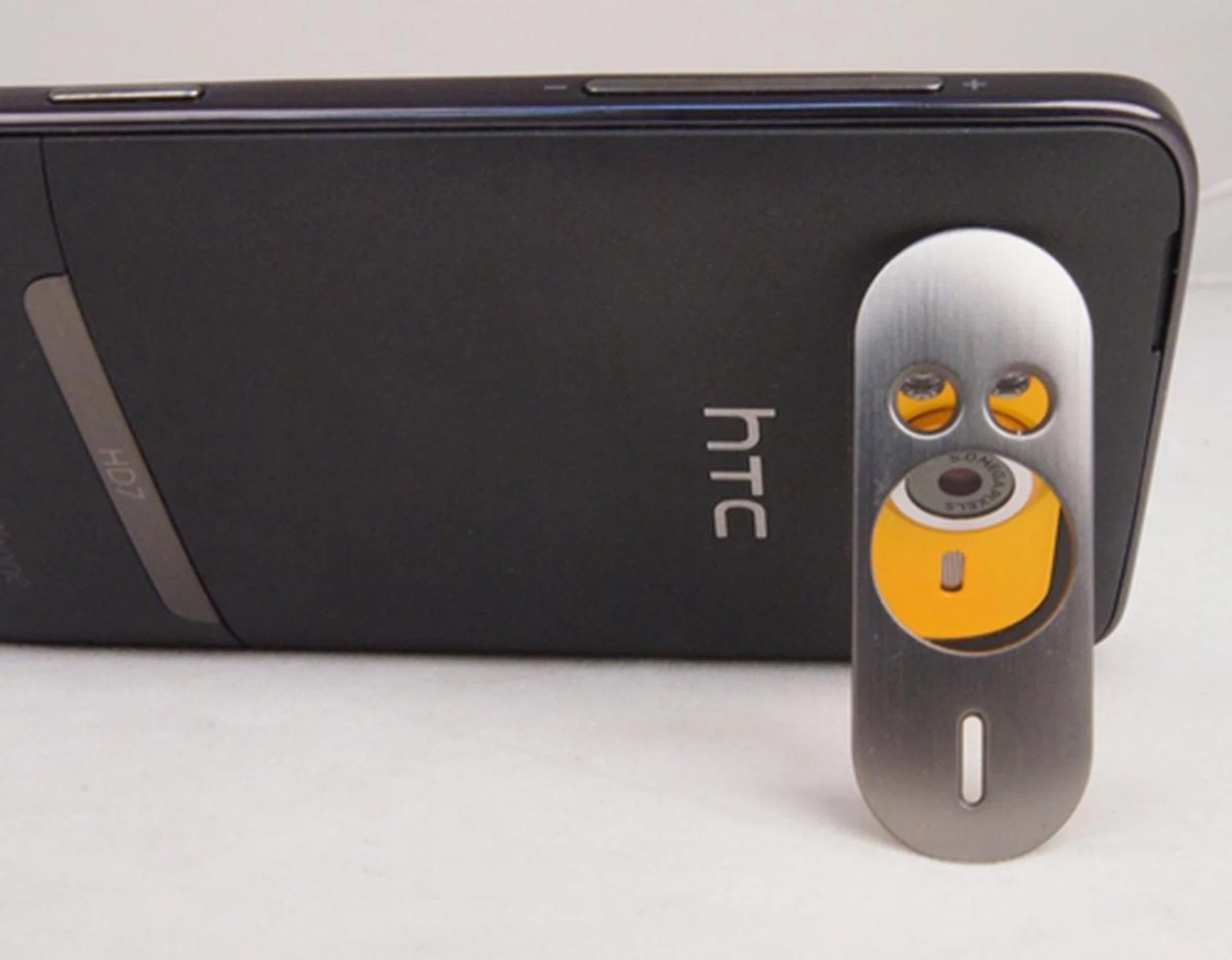 The kickstand feels stable and props the HD7 at a good viewing angle for viewing photos or videos.