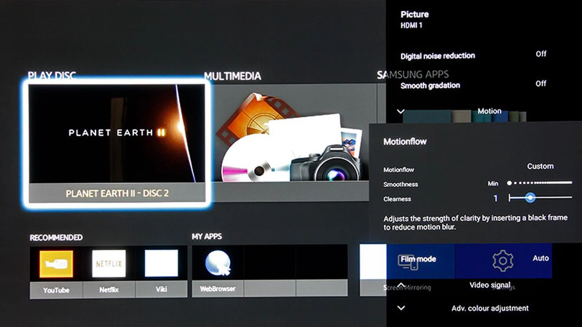The A8H's BFI can operate at 120Hz now, so flicker isn't as noticeable.