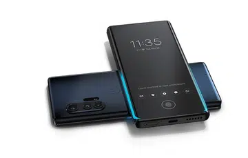 Motorola Edge+ in Thunder Grey.