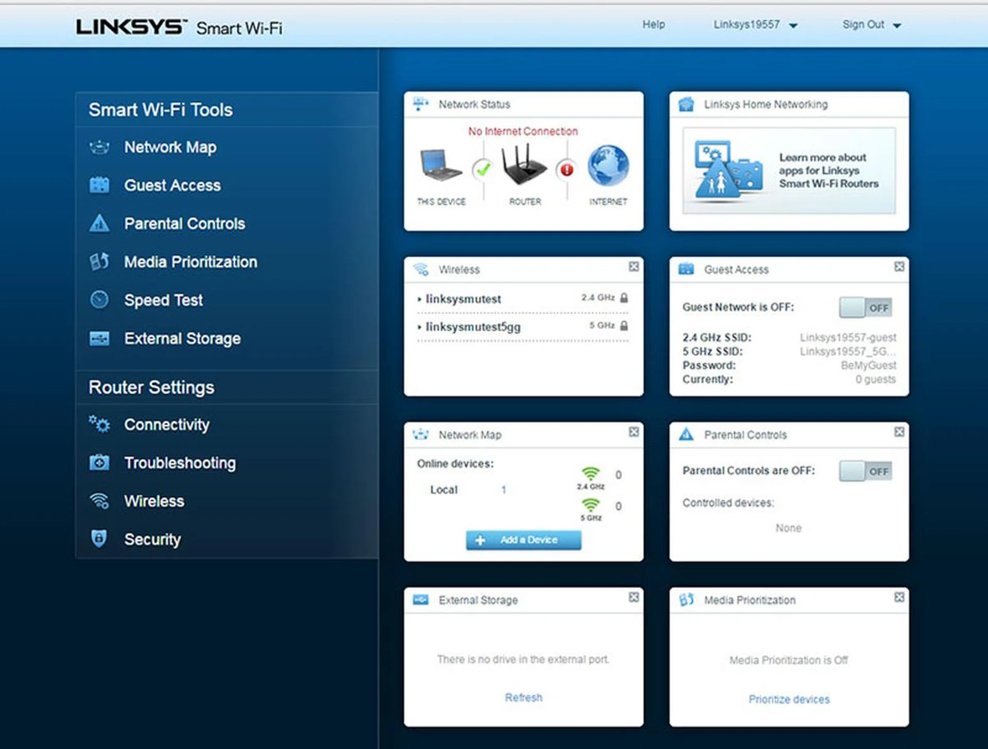 The Linksys Smart Wi-Fi interface is well designed and arguably the most user-friendly and simple to use.