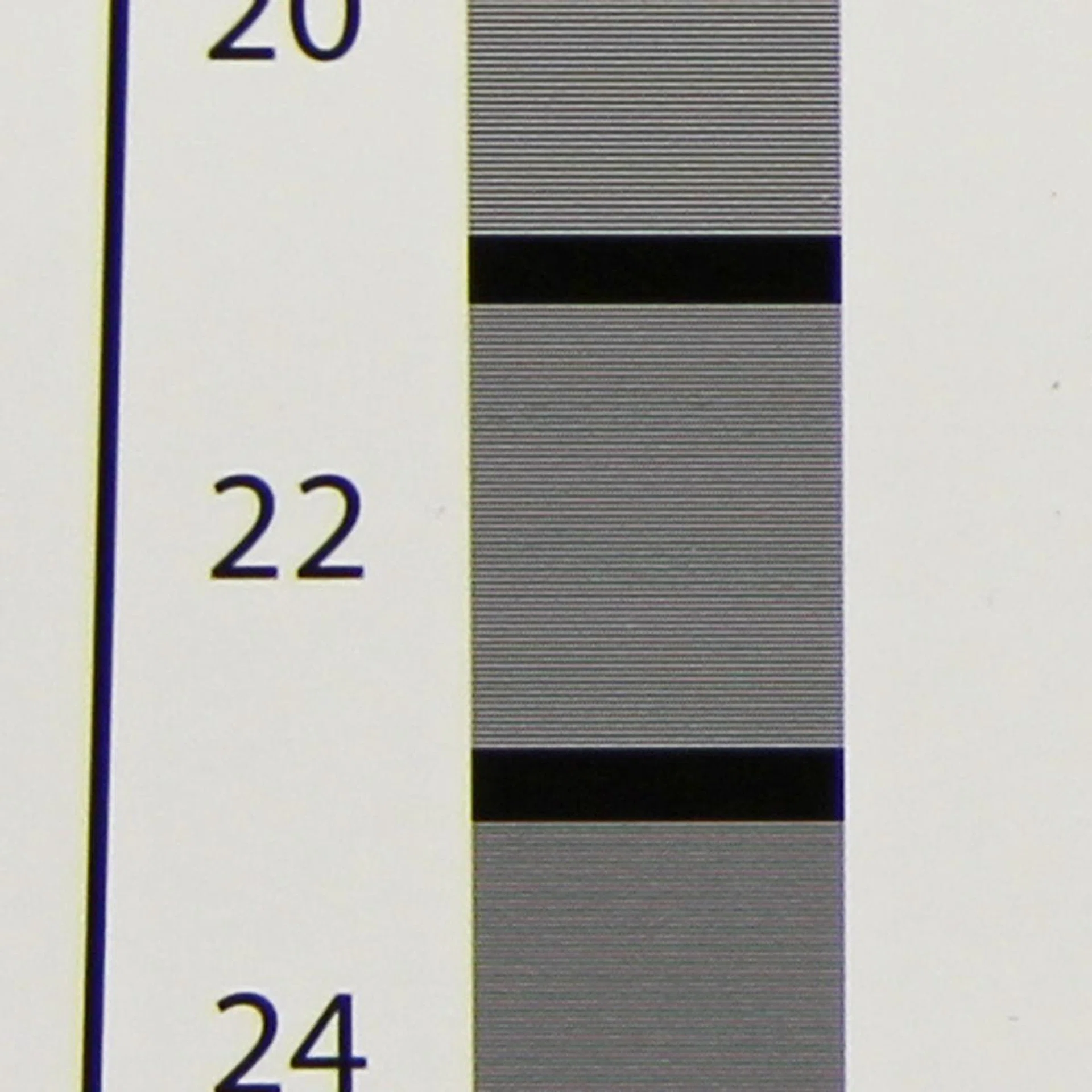 100% crop of our resolution chart test.