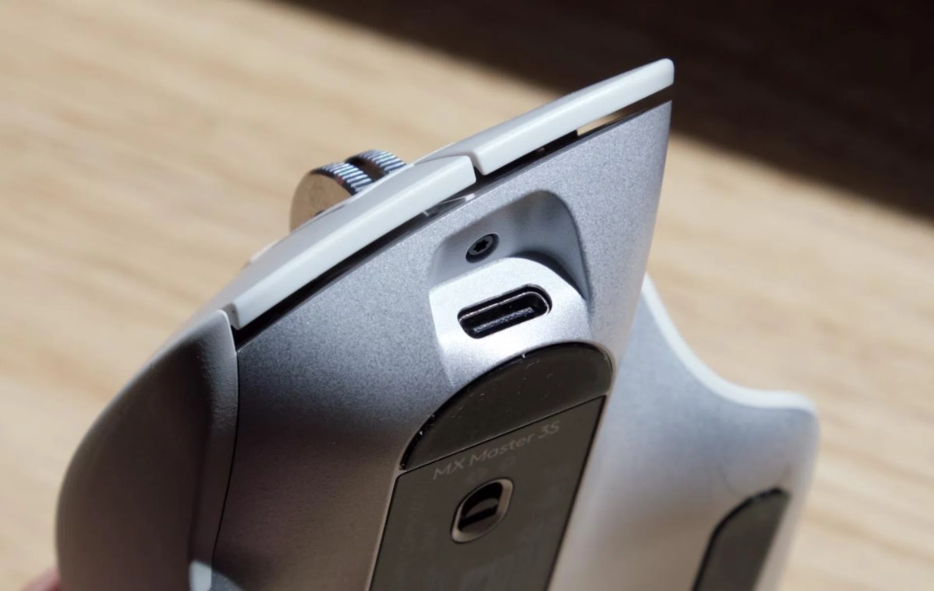 The MX Master 3S charges via USB-C.