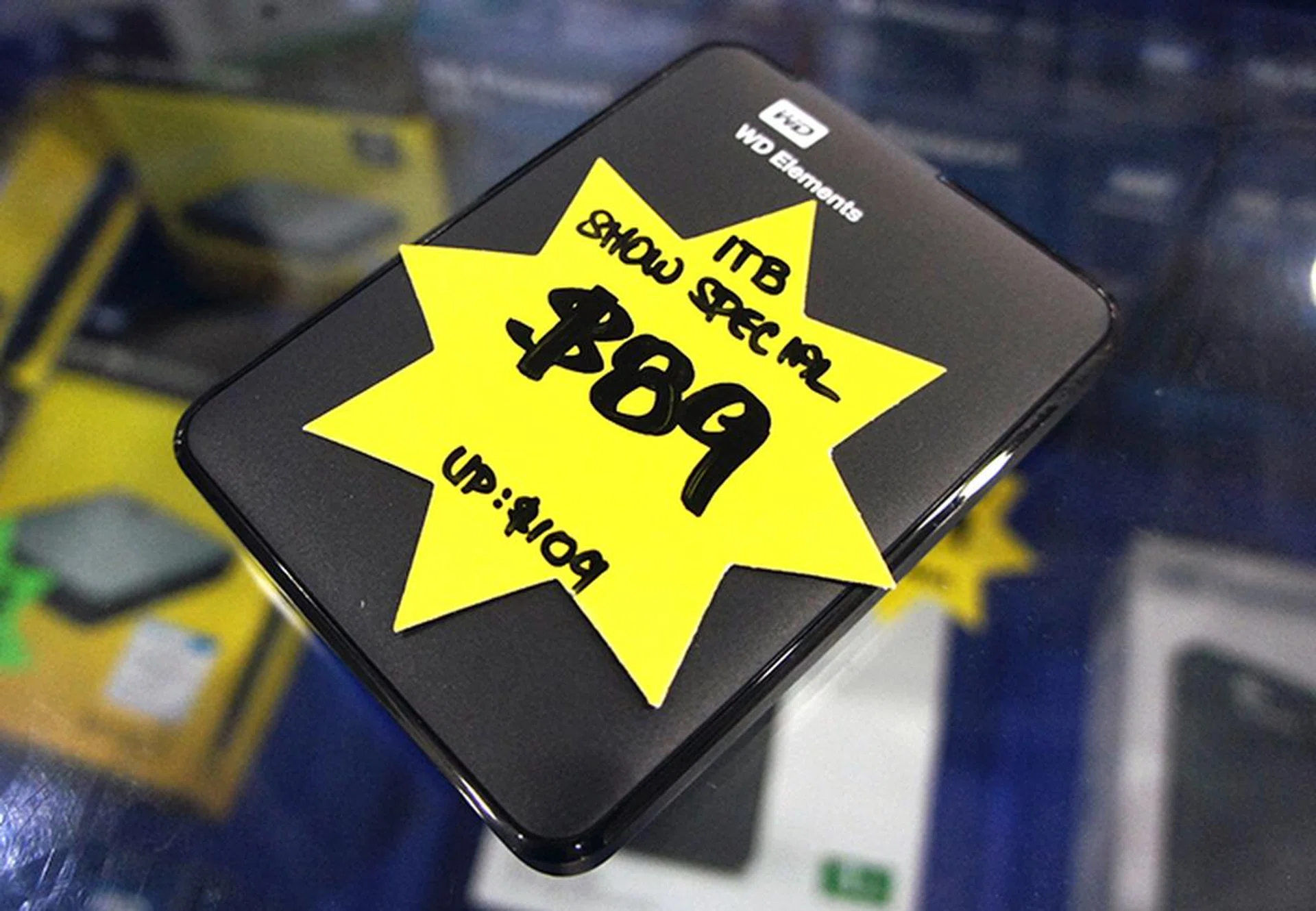 Looking for a basic portable external hard disk drive? The WD Elements is available in 1TB and 2TB for $85 (U.P.: $109) and $169 (U.P.: $219) respectively.