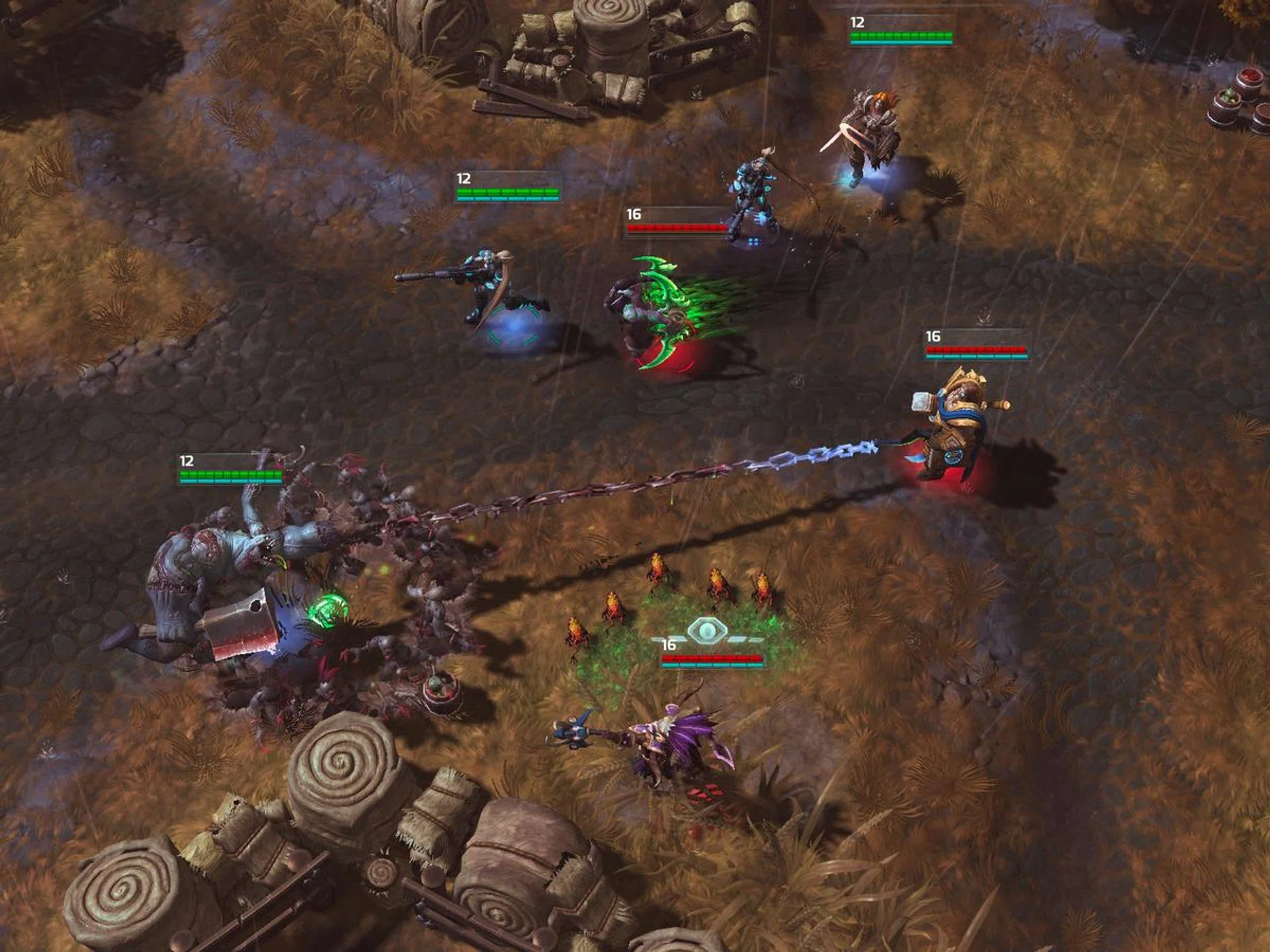 Team experience is shared, lessening the impact of one-man heroics, and emphasizing cooperation and working together. 