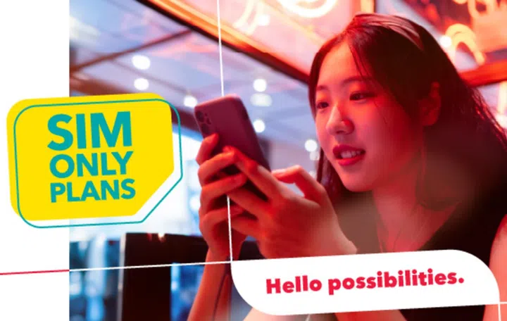 Singtel's new 5G, no-contract, SIM-only mobile plans with eSIM support. Image: Singtel website.