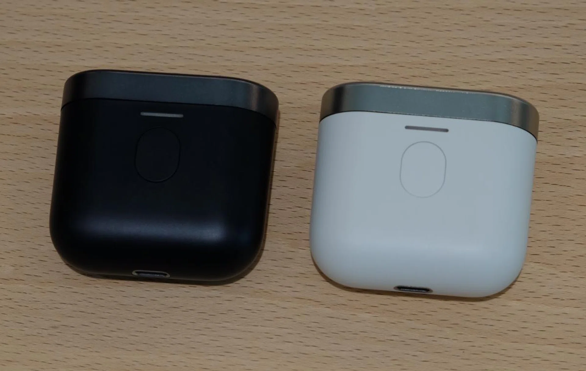 Satin Black on the left and Canvas White on the right.