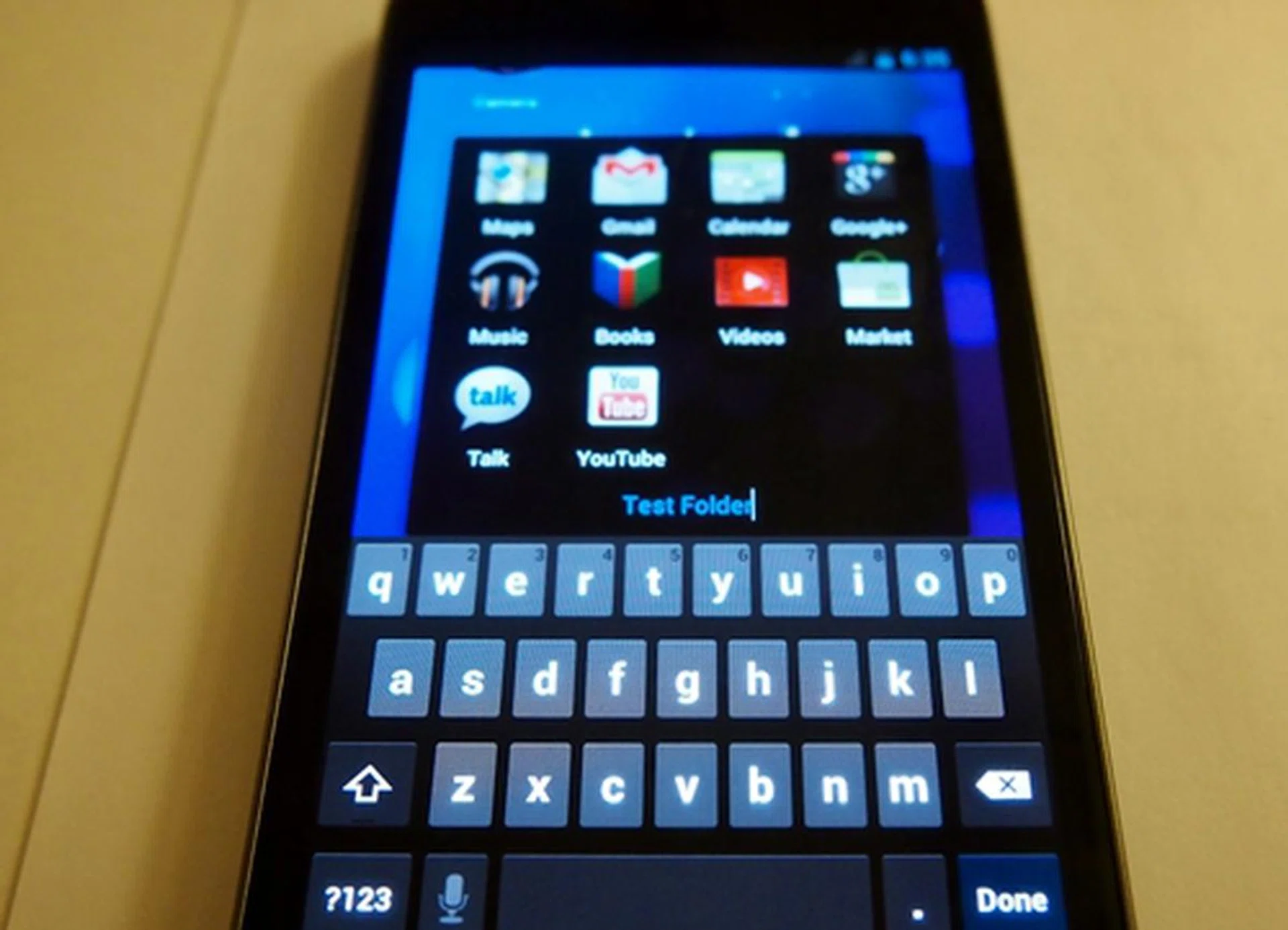 There is an option for you to rename the folder. Google also improved the stock Android keyboard to make text input faster and more accurate. During our time with the Galaxy Nexus, we found no problems using the new keyboard.