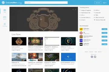 The site's pretty bare at the moment and there aren't a lot of streams live.