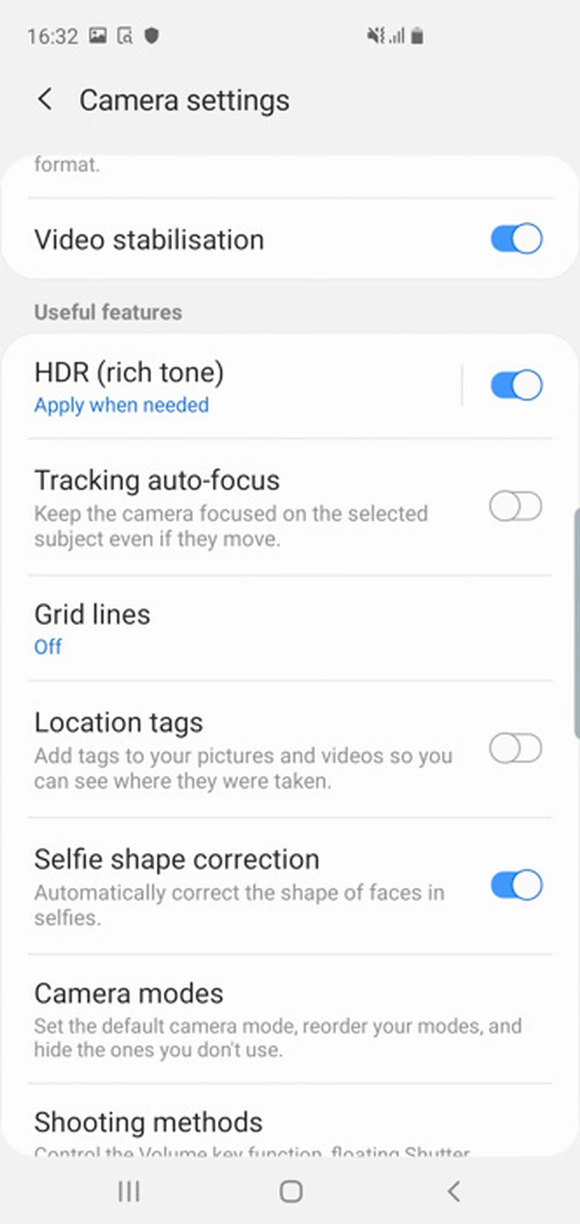 HDR is added when needed instead of being a separate function.