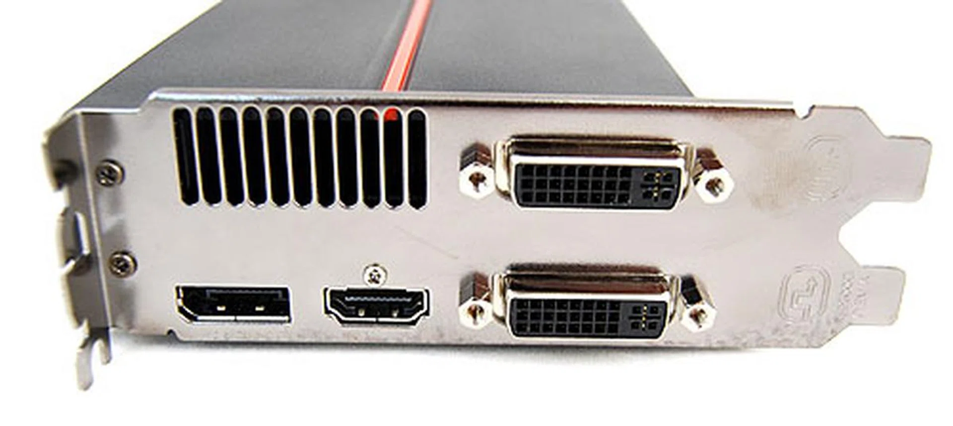 The Radeon HD 5770 features ATI's Eyefinity technology and comes with two DVI, a single HDMI port and a DisplayPort. It can drive up to three monitors with the DisplayPort and any combination of DVI and HDMI ports.
