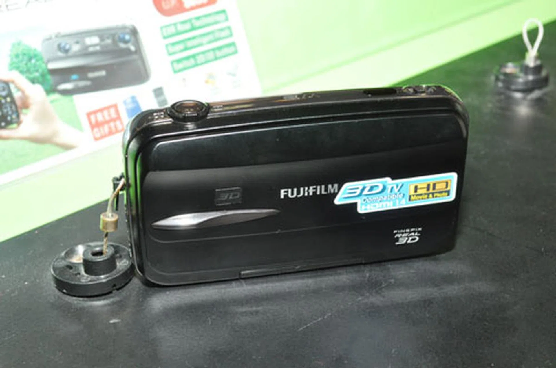 The Fujifilm Finepix Real 3D W3 is a digital camera that lets you shoot 3D HD movies and still photos. You can connect it to a 3D TV and also view 3D on the LCD without 3D glasses. Going for $799 with freebies instead of the usual $899.