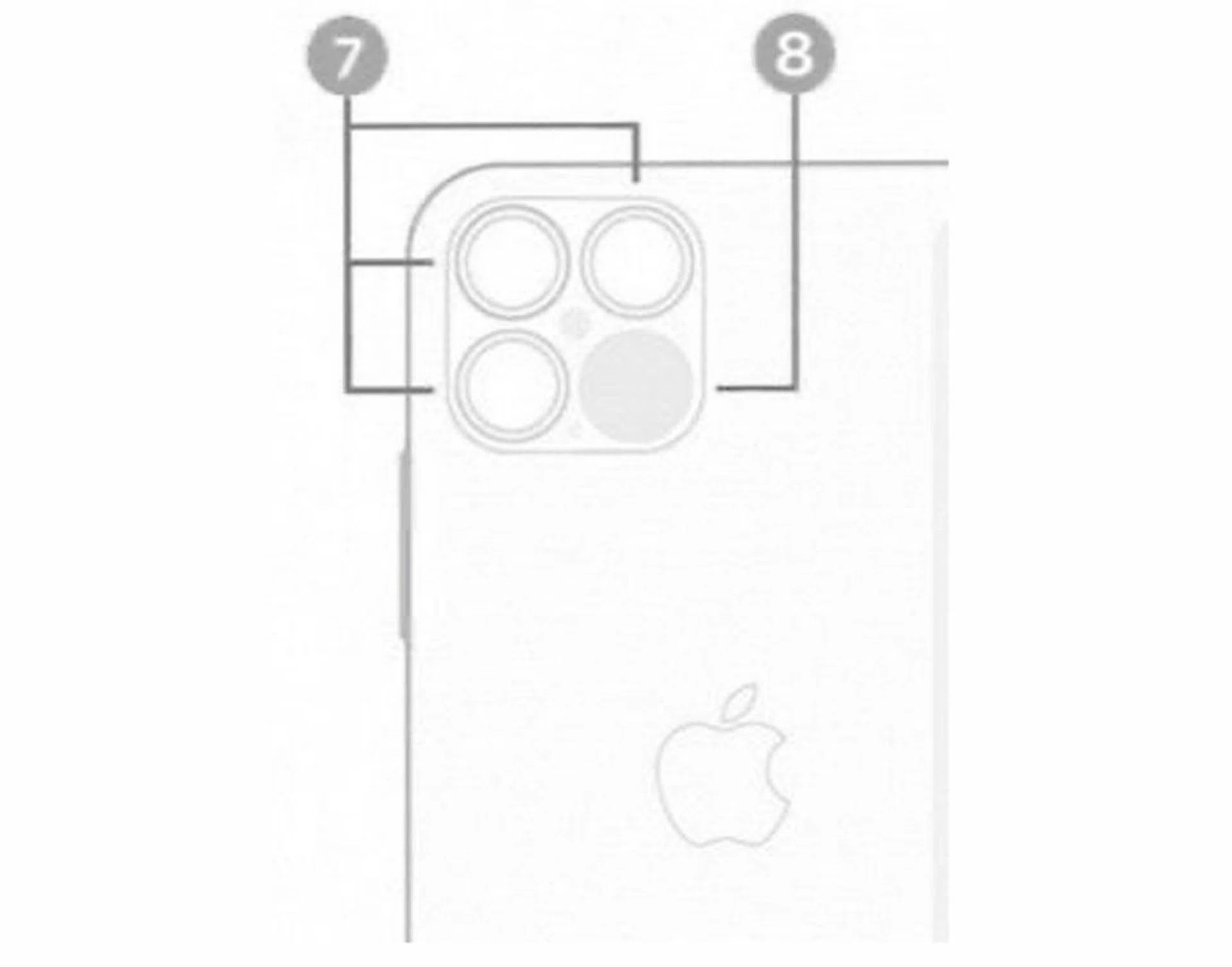 Purported image of the rear camera module of the Apple iPhone 12 Pro.<br>Image source: Concepts iPhone