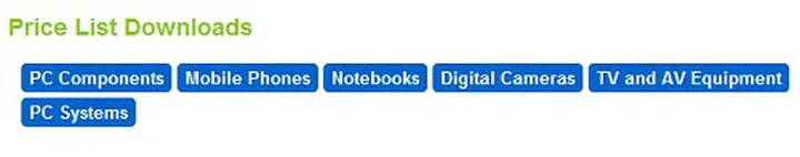 A wider variety of price list downloads is available - from PC to Consumer Electronics, just like our site's content.