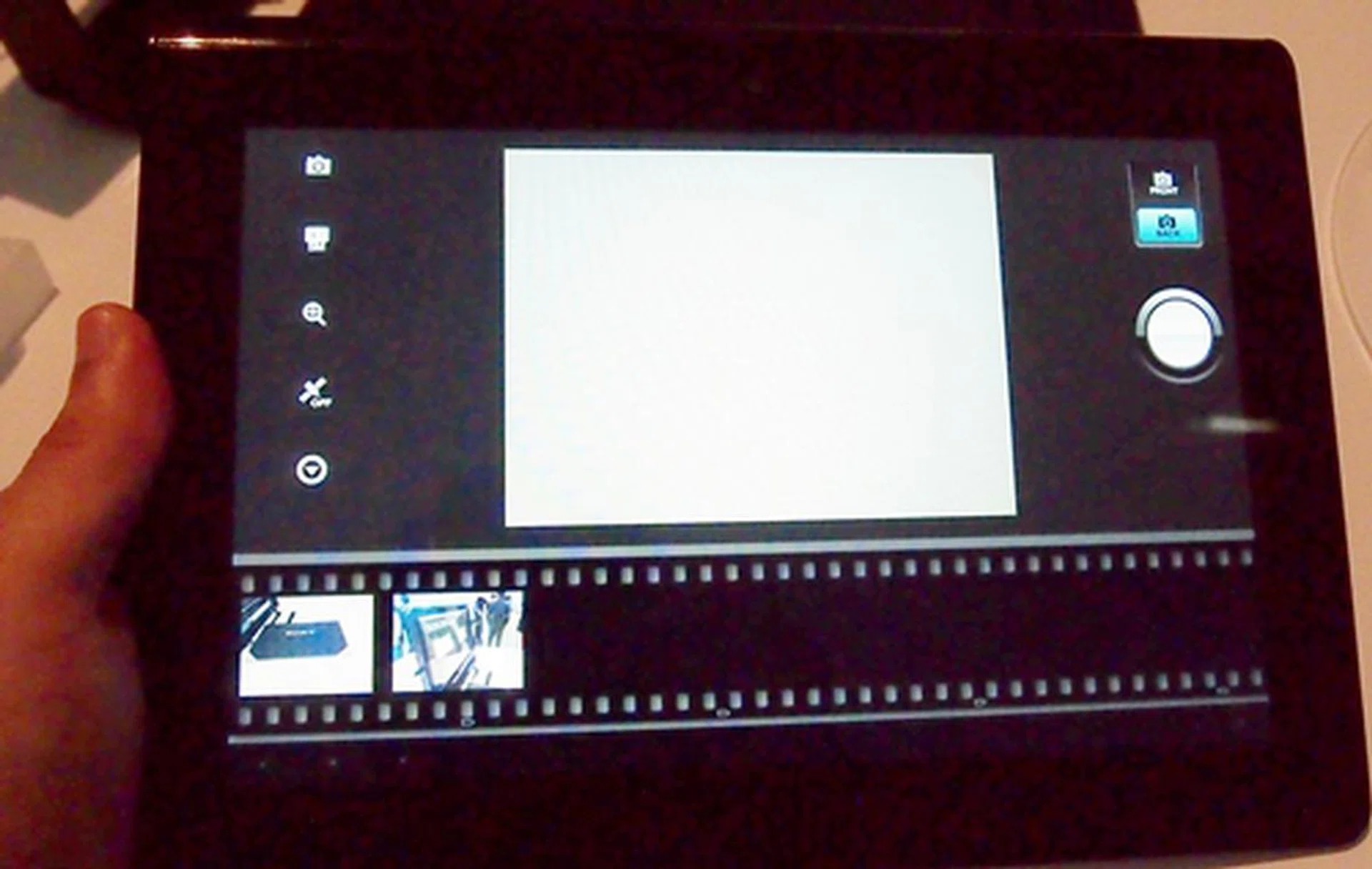 Sony also refined the camera interface on the Tablet S. It looks cleaner and less cluttered compared to the stock camera interface.