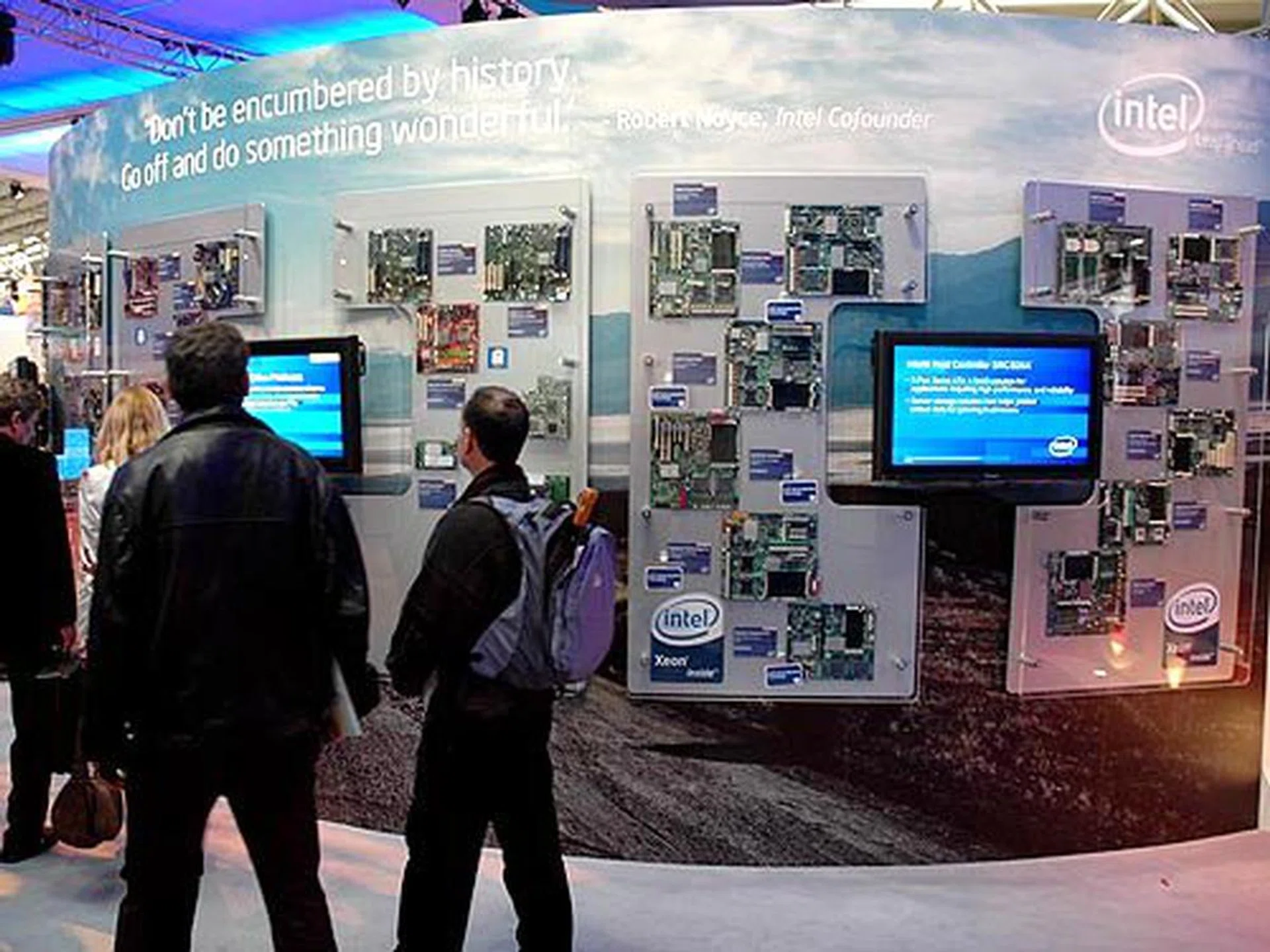 Intel showcased all of their partner's latest 965 and Xeon motherboards.