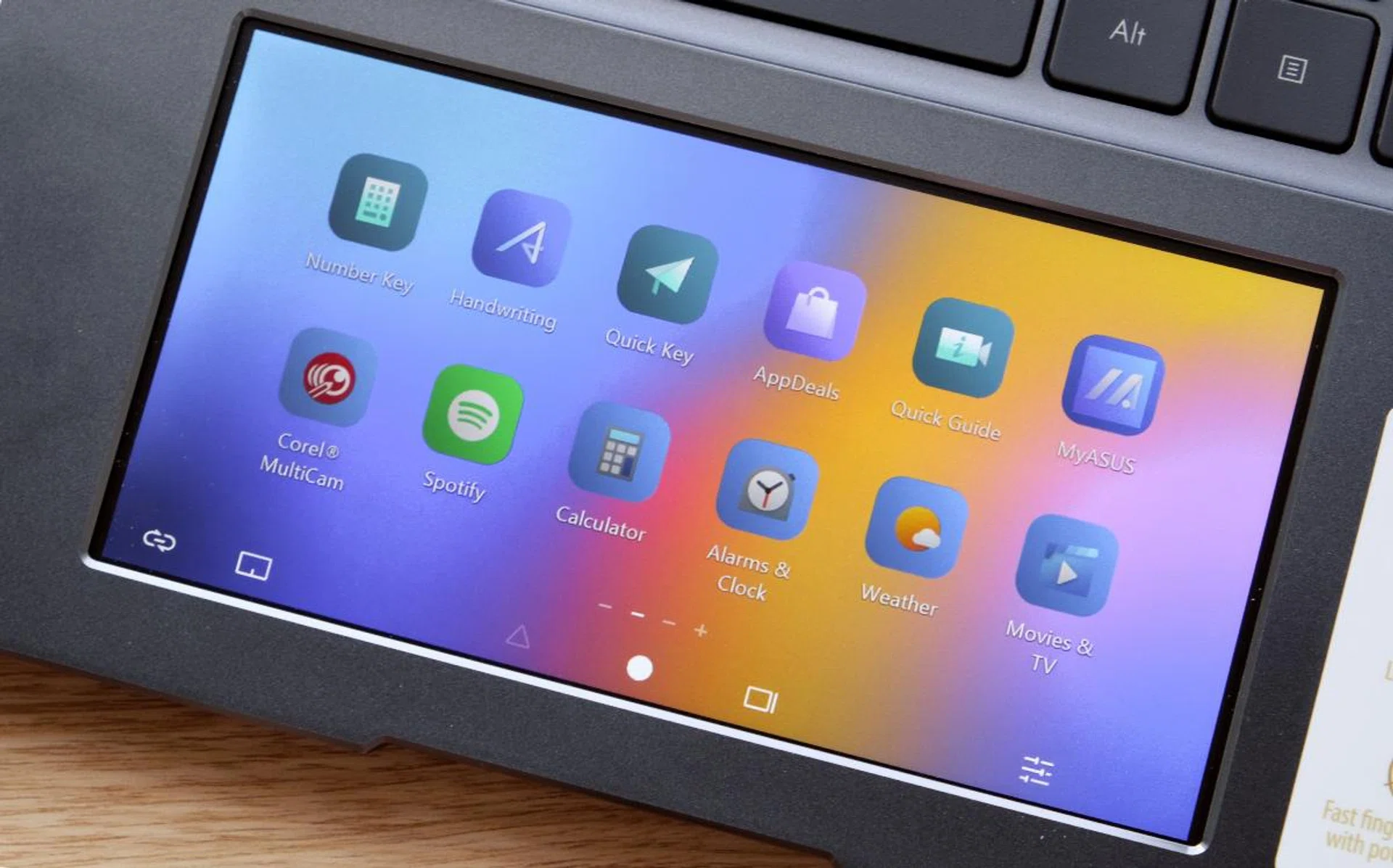 I'm not convinced about the ScreenPad's utility as a secondary display. As you can see, it looks fuzzy. But at least it's large, so it works well when used solely as a regular trackpad.