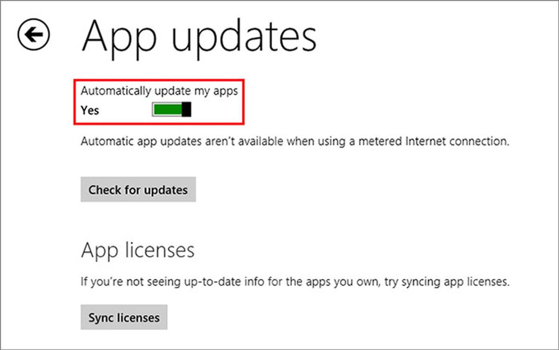 App updates and new in-app offers can now be pushed to users automatically. But you can't select which apps get auto updated and which don't - it's all or none.