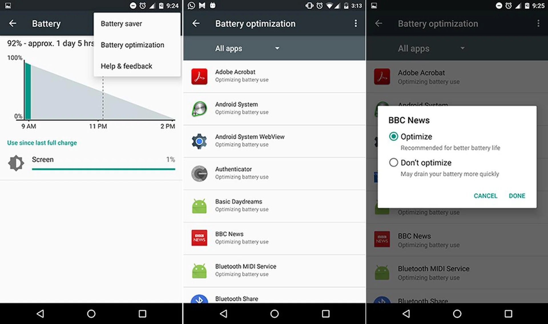 Android Marshmallow Doze