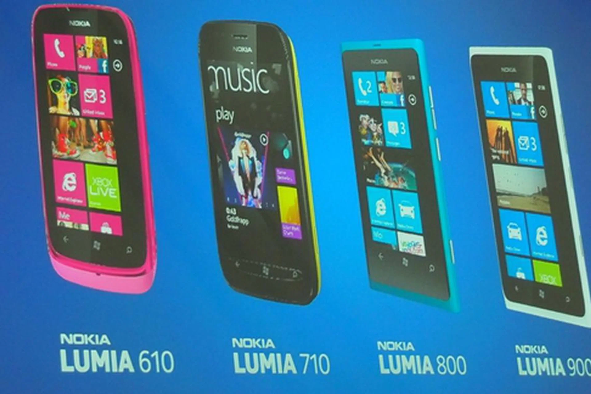Introduced at MWC 2012 was the Nokia Lumia 610, the company's most affordable Windows Phone device yet. The flagship model, Lumia 900 will be shipped globally in Q2 2012.