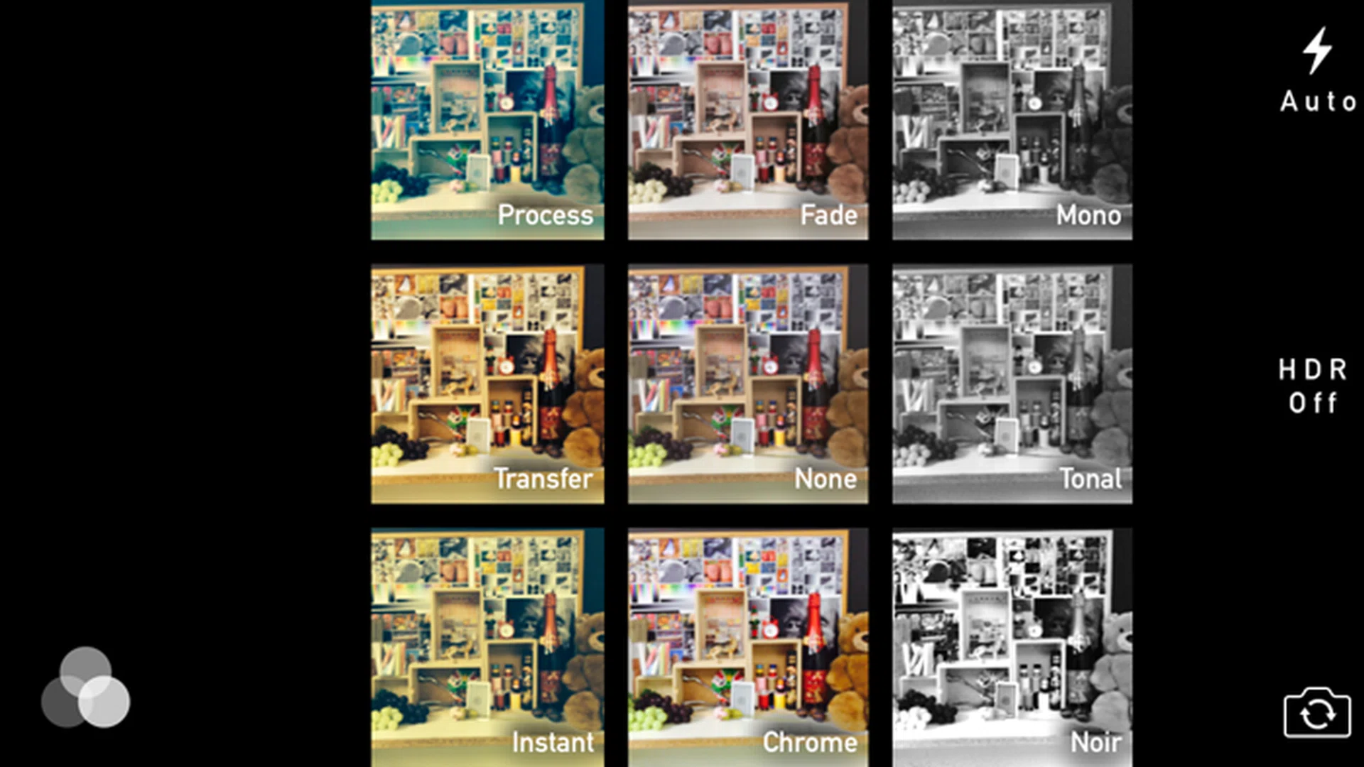 iOS 7 adds a number of Instagram-like filters.