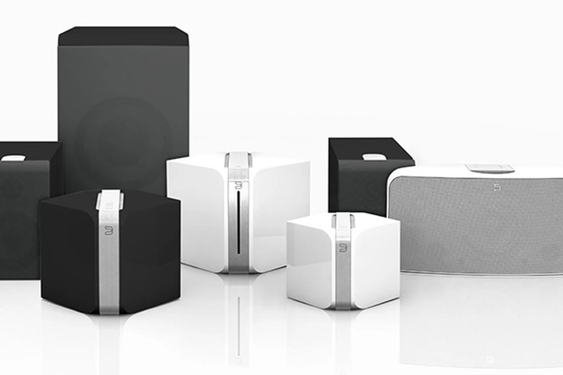 From L to R: Bluesound Duo, Power node, Vault, Node and Pulse