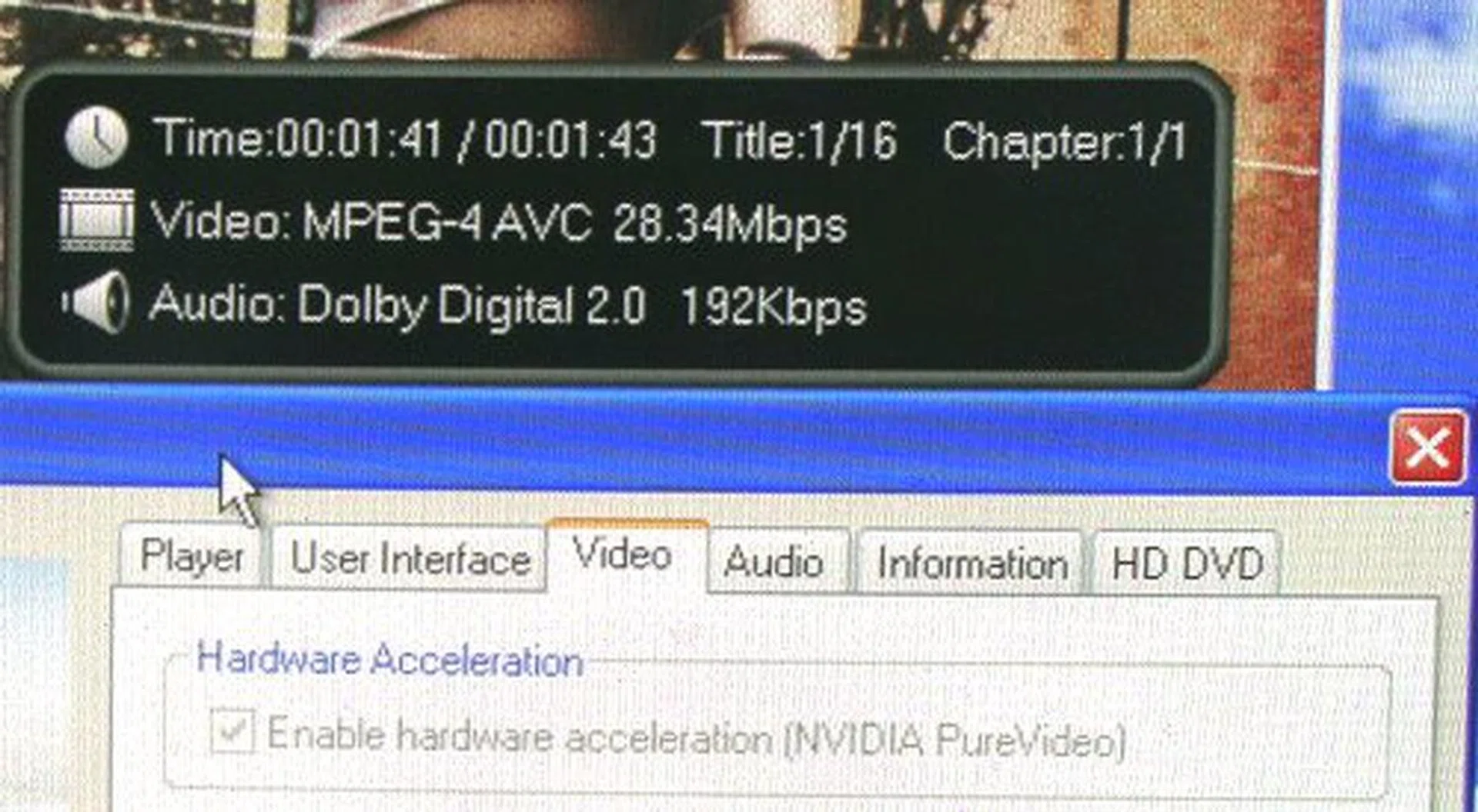 We initially wanted to take before and after performance results, but PowerDVD will not allow us to disable hardware acceleration. Even forced, it will always be enabled when playback begins.