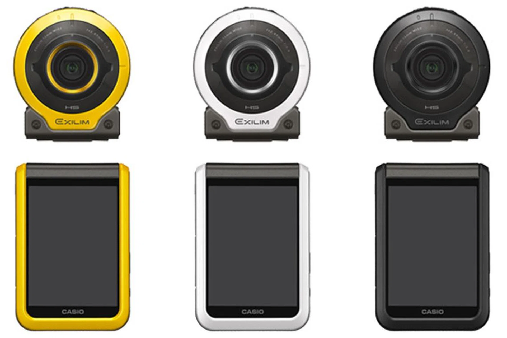 The Exilim FR-100 will be available in yellow, black and white.
