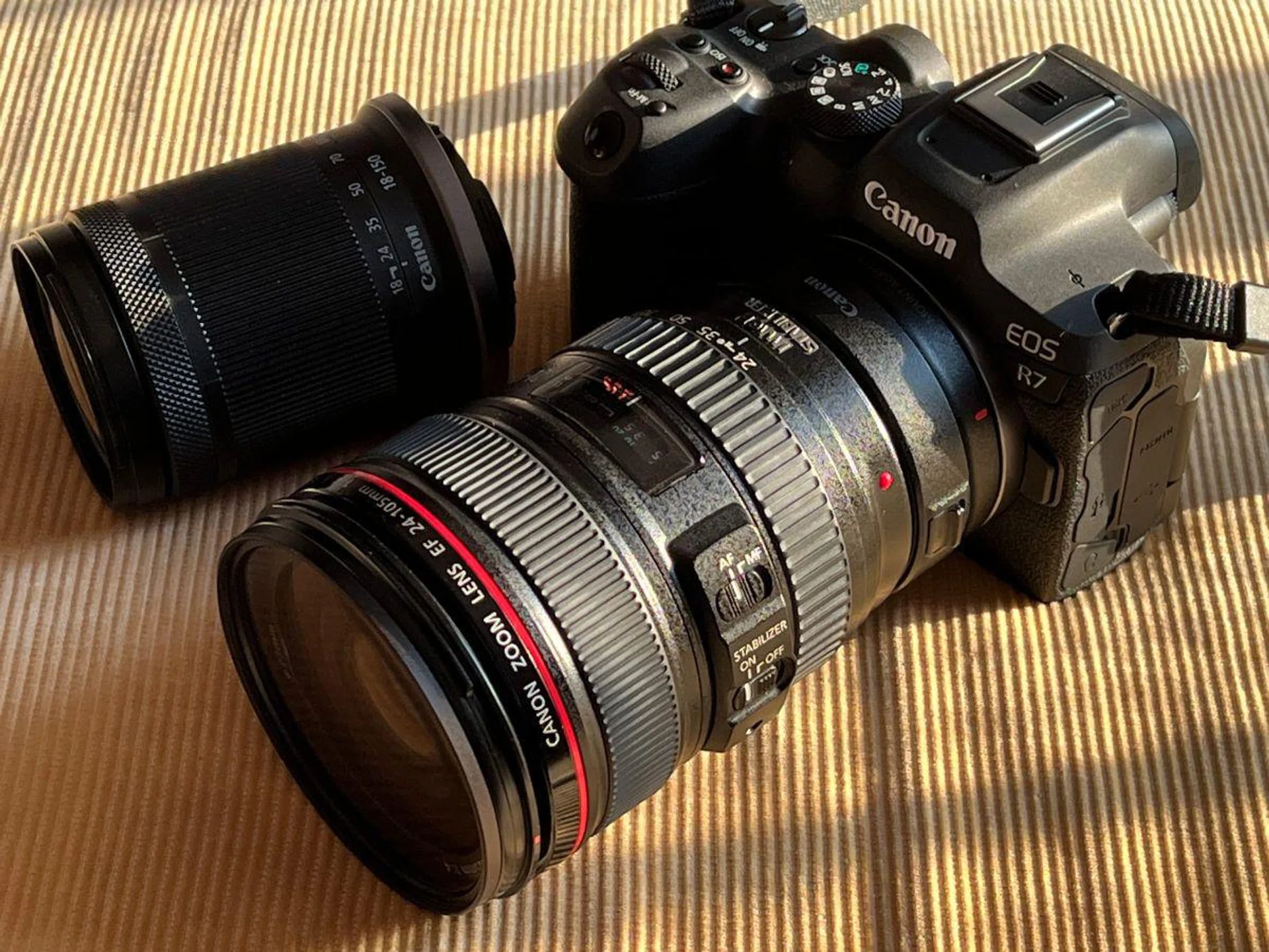 This review was done mostly with these two lenses - RF-S 18-150mm f/3.5-6.3 IS STM and EF 24-105mm f/4 L IS USM lens via a EF-EOS R mount adapter.