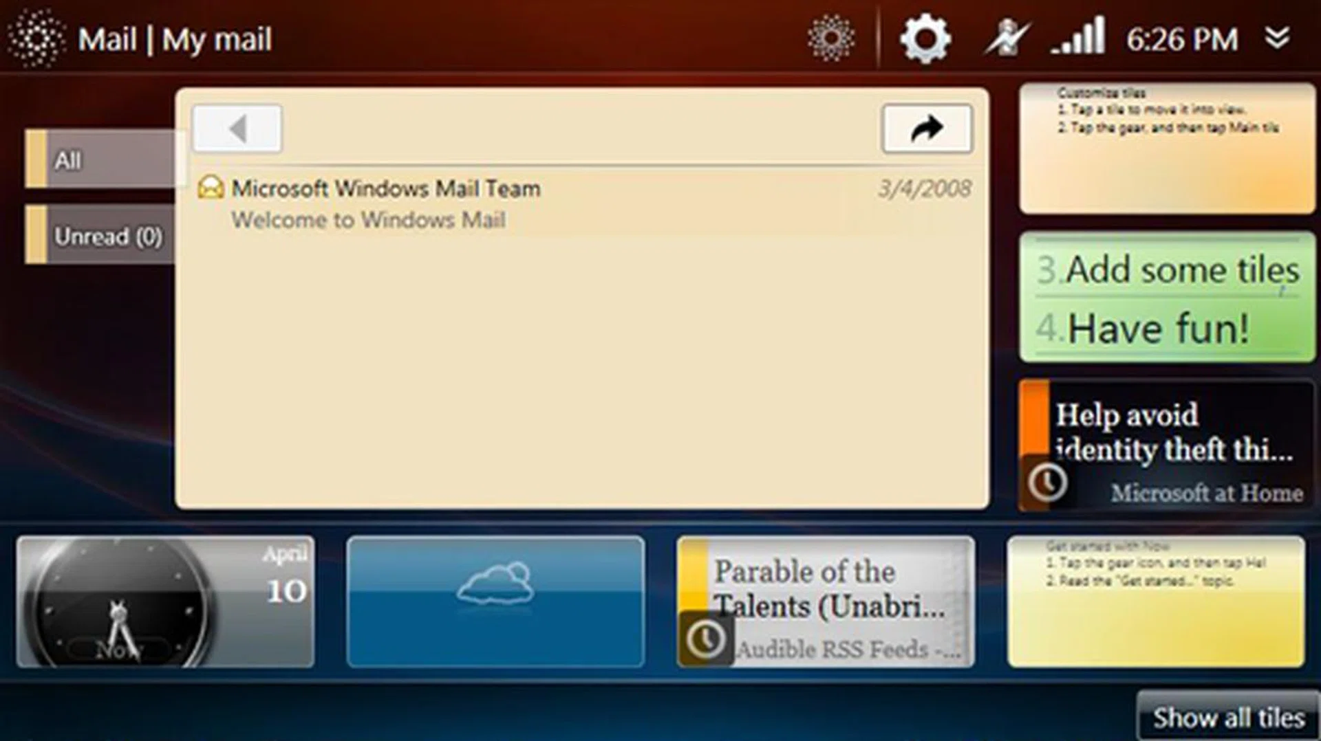 As seen, the Origami Interface is a notepad of sorts, providing you with essential and updated information at your fingertips, literally so with the Shift's touchscreen capability.